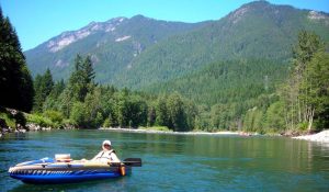 kayaking the south fork Skykomish River